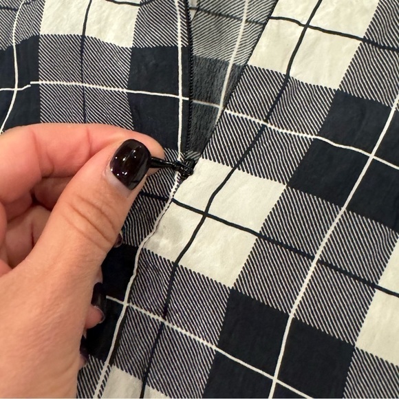 Baum Und Pferdgarten Anamay Midi Dress Black and White Plaid Size 38 (US 6) EUC - Picture 9 of 13